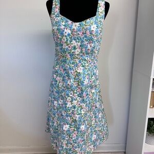 Madison Studio Blue Floral Midi Dress